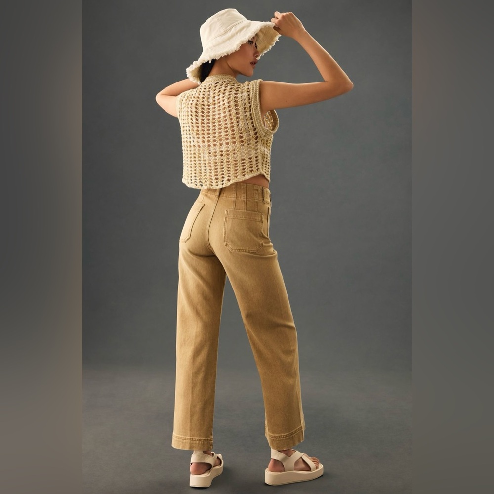 Maeve by Anthropologie The Colette Denim Cropped Wide-Leg Jeans - Picture 3 of 10